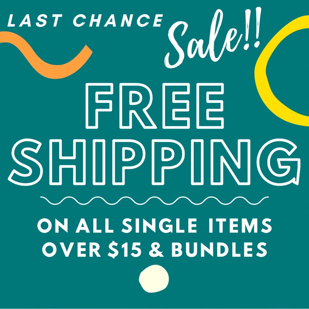 SALE! FREE SHIPPING! on all single items over $15 & Bundles